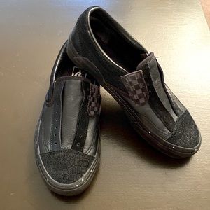 New Unique Leather VANS Size 8 Slip On Sneakers